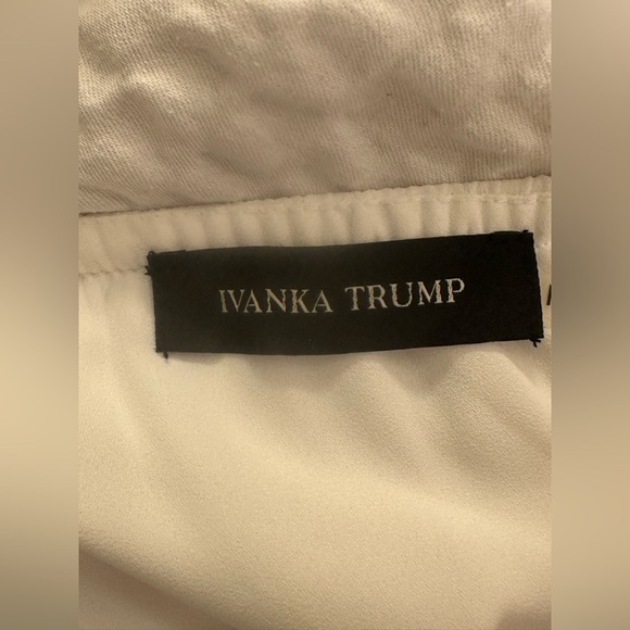 Ivanka Trump Cream Ruffled Off-Shoulder Blouse - Picture 3 of 9